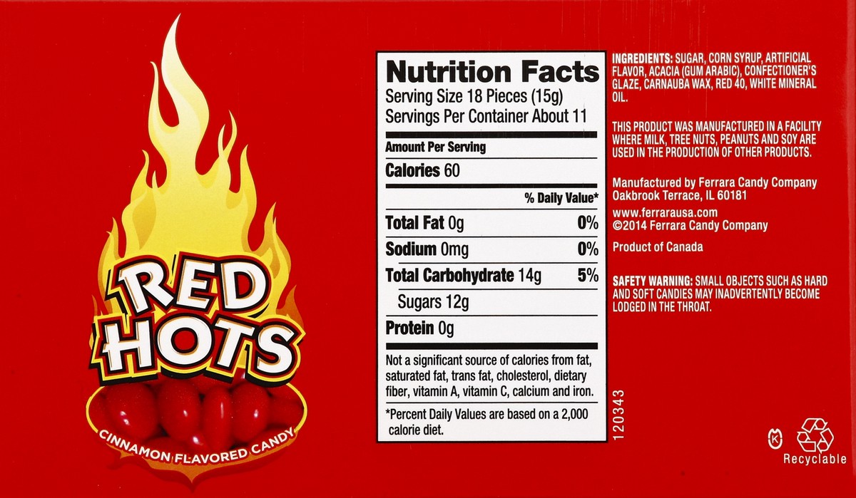 slide 6 of 6, Red Hots Cinnamon Flavored Candy, 6 oz