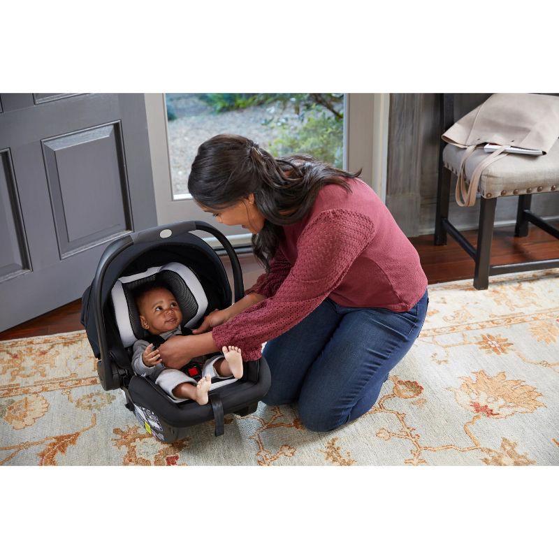 slide 3 of 8, Graco SnugRide SnugFit DLX Infant Car Seat Featuring Safety Surround - Jacks, 1 ct