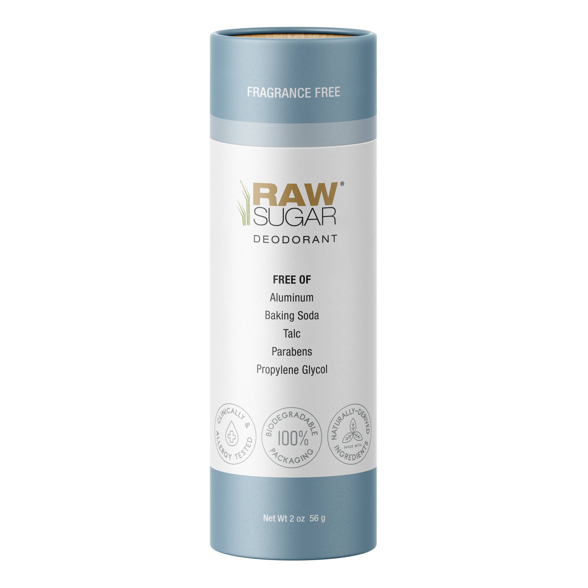 slide 1 of 4, Raw Sugar Fragrance Free Aluminum Free Deodorant, 2 oz