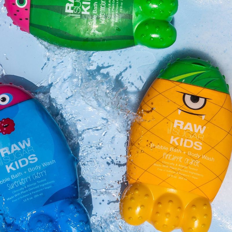slide 3 of 5, Raw Sugar Kids Bubble Bath + Body Wash Pineapple Orange - 12 fl oz, 12 fl oz