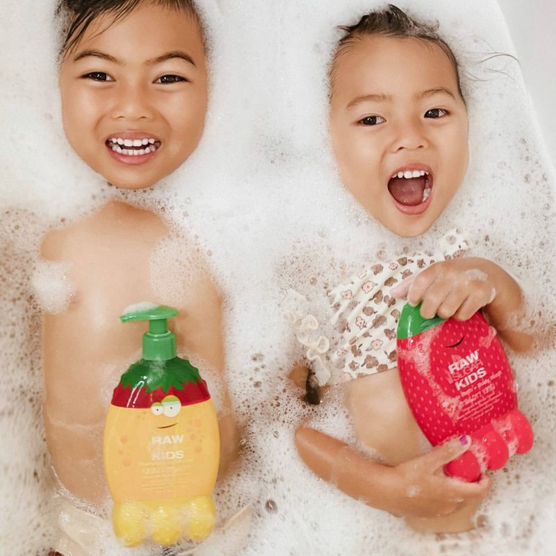 slide 5 of 5, Raw Sugar Kids Bubble Bath + Body Wash Strawberry Vanilla - 12 fl oz, 12 fl oz