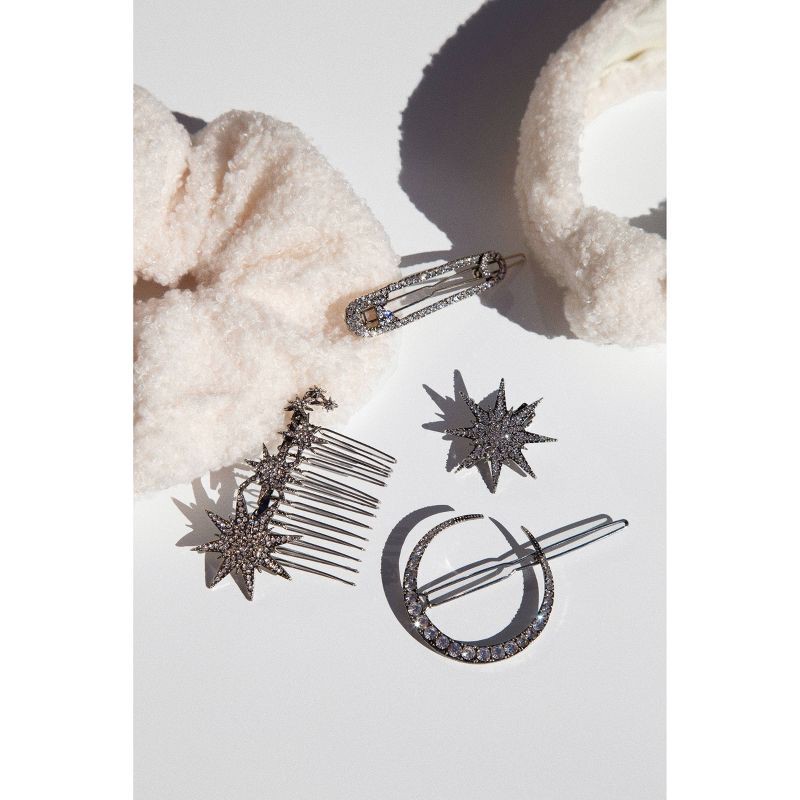 slide 8 of 10, Kristin Ess Star and Moon Clip Set - 2pk, 2 ct