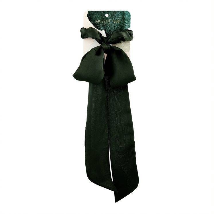 slide 1 of 4, Kristin Ess Scrunchie + Scarf Set - Emerald, 1 ct