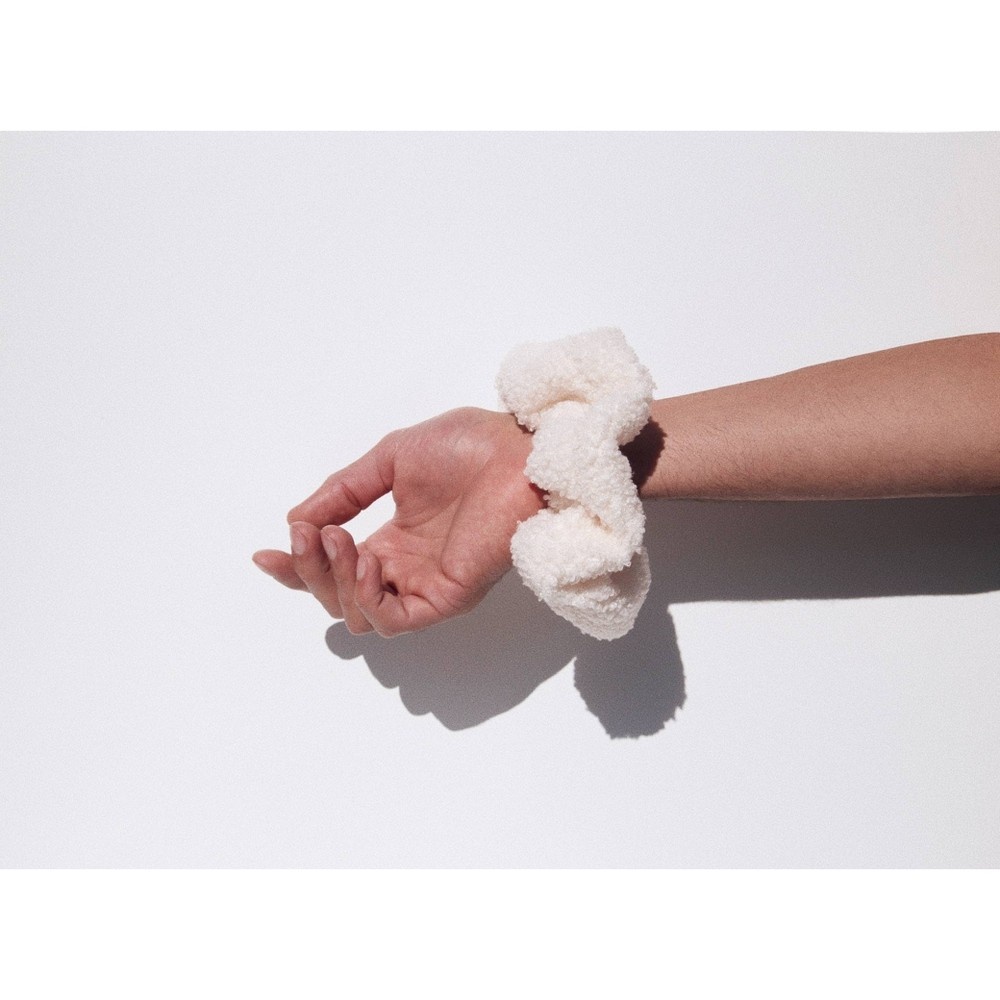 slide 3 of 10, Kristin Ess Cozy Scrunchies - White/Rust, 2 ct