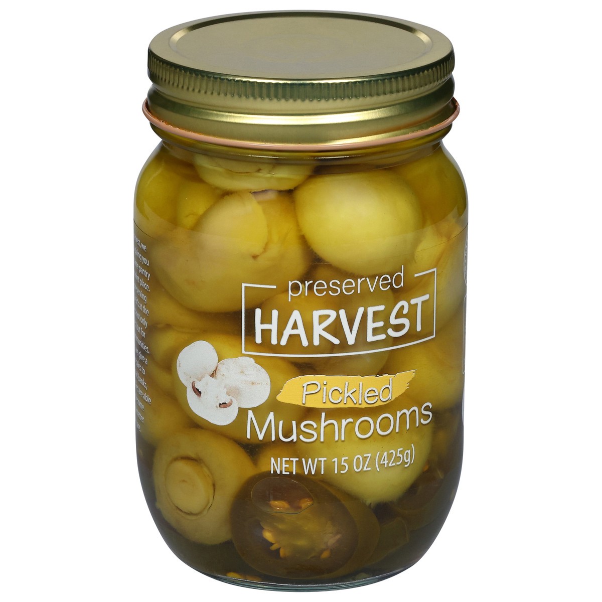 slide 7 of 14, Preserved Harvest Pickled Mushrooms 15 Ounces, 1 ct