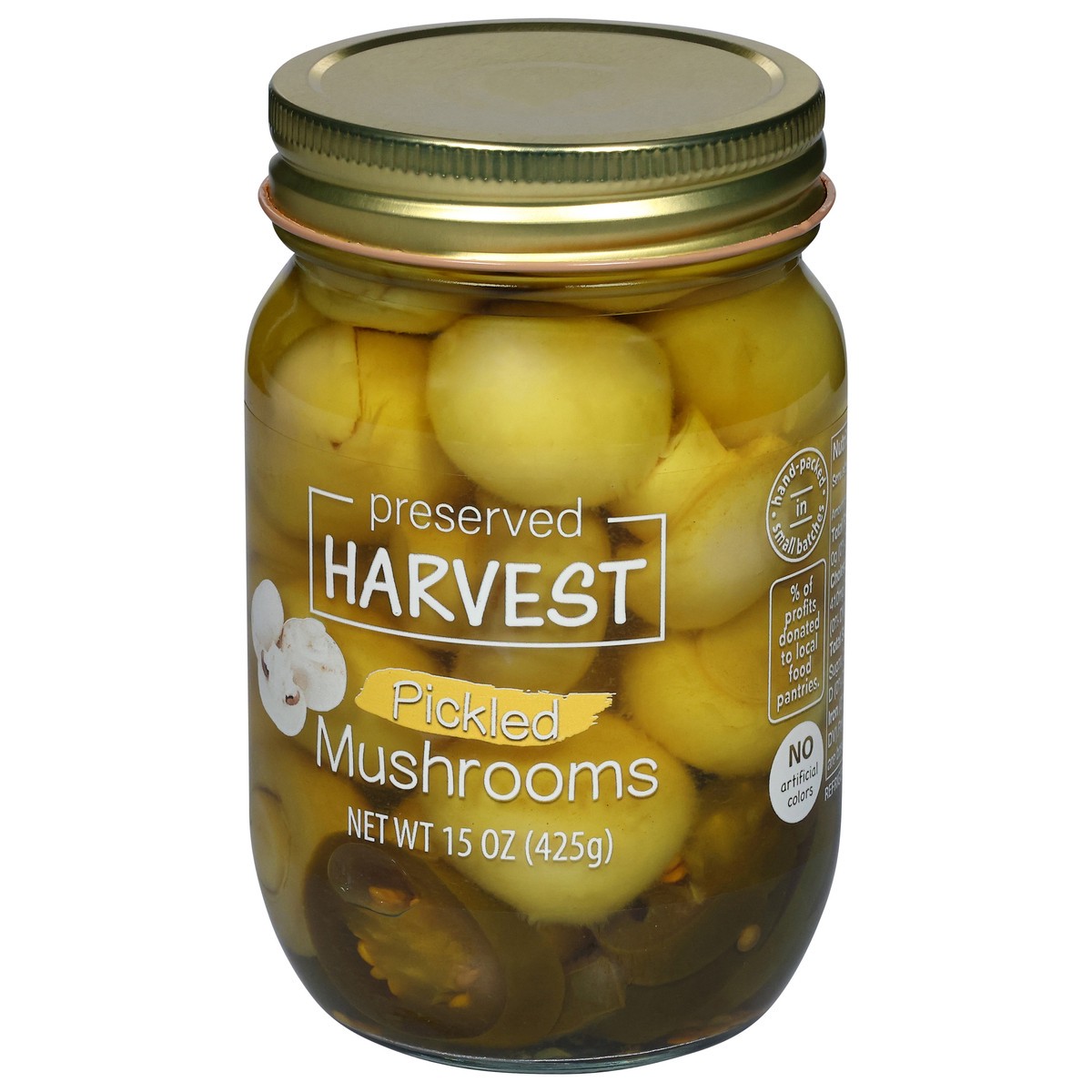 slide 12 of 14, Preserved Harvest Pickled Mushrooms 15 Ounces, 1 ct