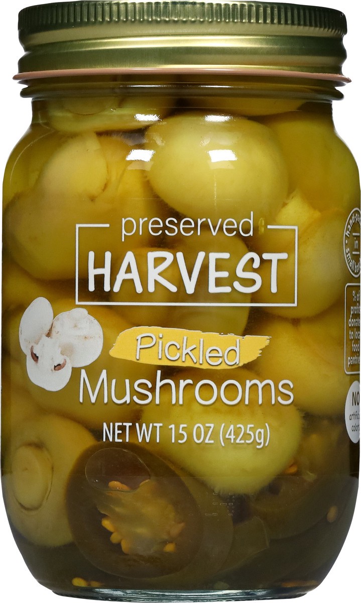 slide 8 of 14, Preserved Harvest Pickled Mushrooms 15 Ounces, 1 ct
