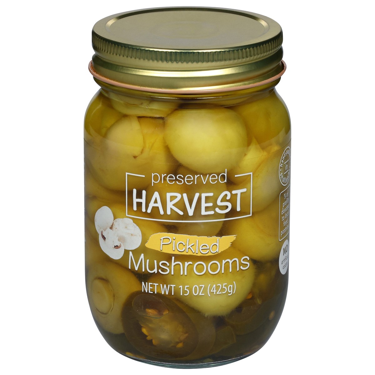 slide 13 of 14, Preserved Harvest Pickled Mushrooms 15 Ounces, 1 ct