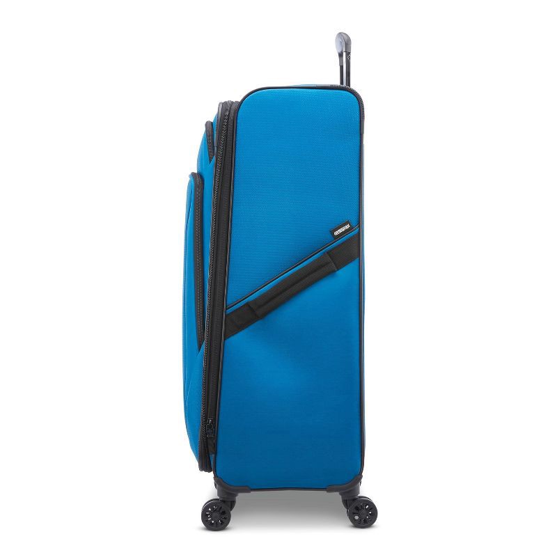 slide 2 of 10, American Tourister Phenom Softside Large Checked Spinner Suitcase - Blue, 1 ct