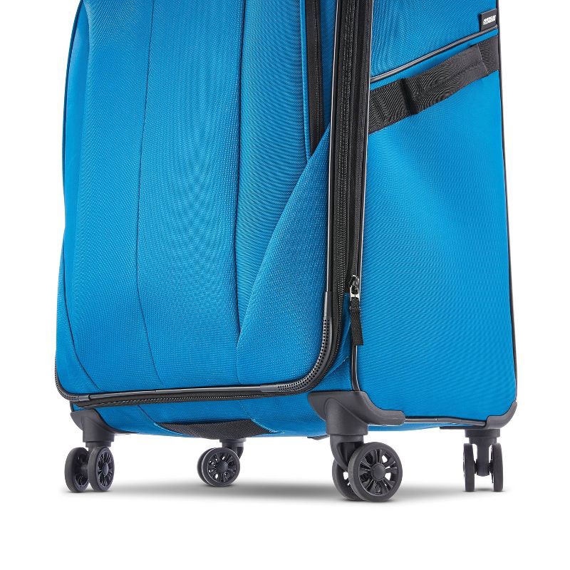 slide 5 of 10, American Tourister Phenom Softside Large Checked Spinner Suitcase - Blue, 1 ct
