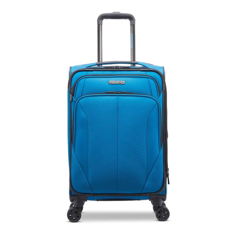 slide 3 of 10, American Tourister Phenom Softside Carry On Spinner Suitcase - Blue, 1 ct