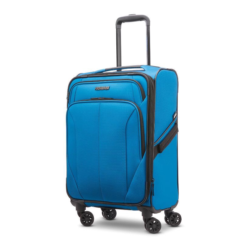 slide 1 of 10, American Tourister Phenom Softside Carry On Spinner Suitcase - Blue, 1 ct