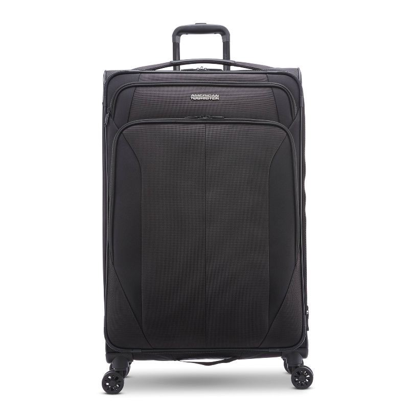 slide 3 of 10, American Tourister Phenom Softside Large Checked Spinner Suitcase - Black, 1 ct