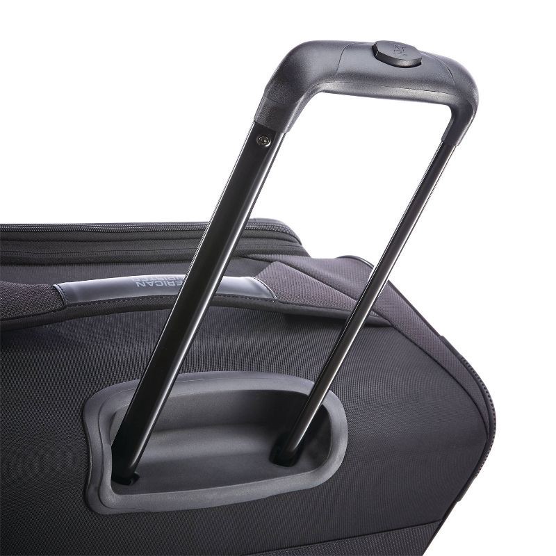 slide 4 of 10, American Tourister Phenom Softside Large Checked Spinner Suitcase - Black: Medium Spinner Luggage, 1 ct