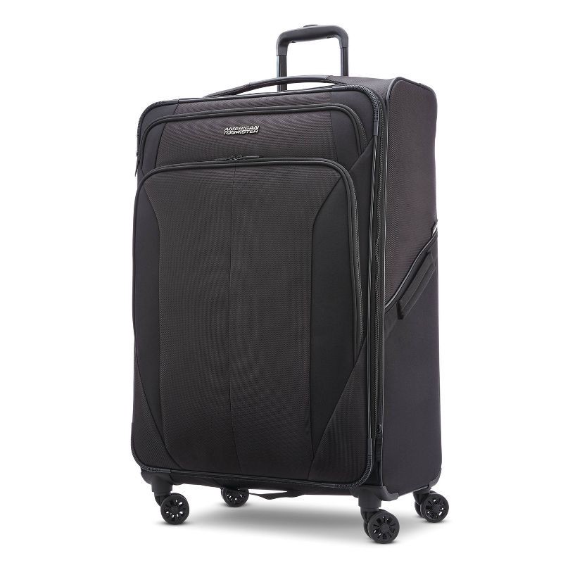 slide 1 of 10, American Tourister Phenom Softside Large Checked Spinner Suitcase - Black, 1 ct