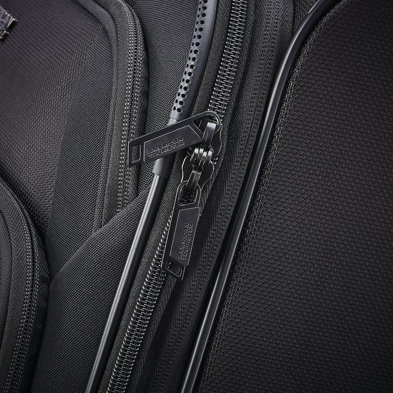 slide 7 of 10, American Tourister Phenom Softside Large Checked Spinner Suitcase - Black: Medium Spinner Luggage, 1 ct