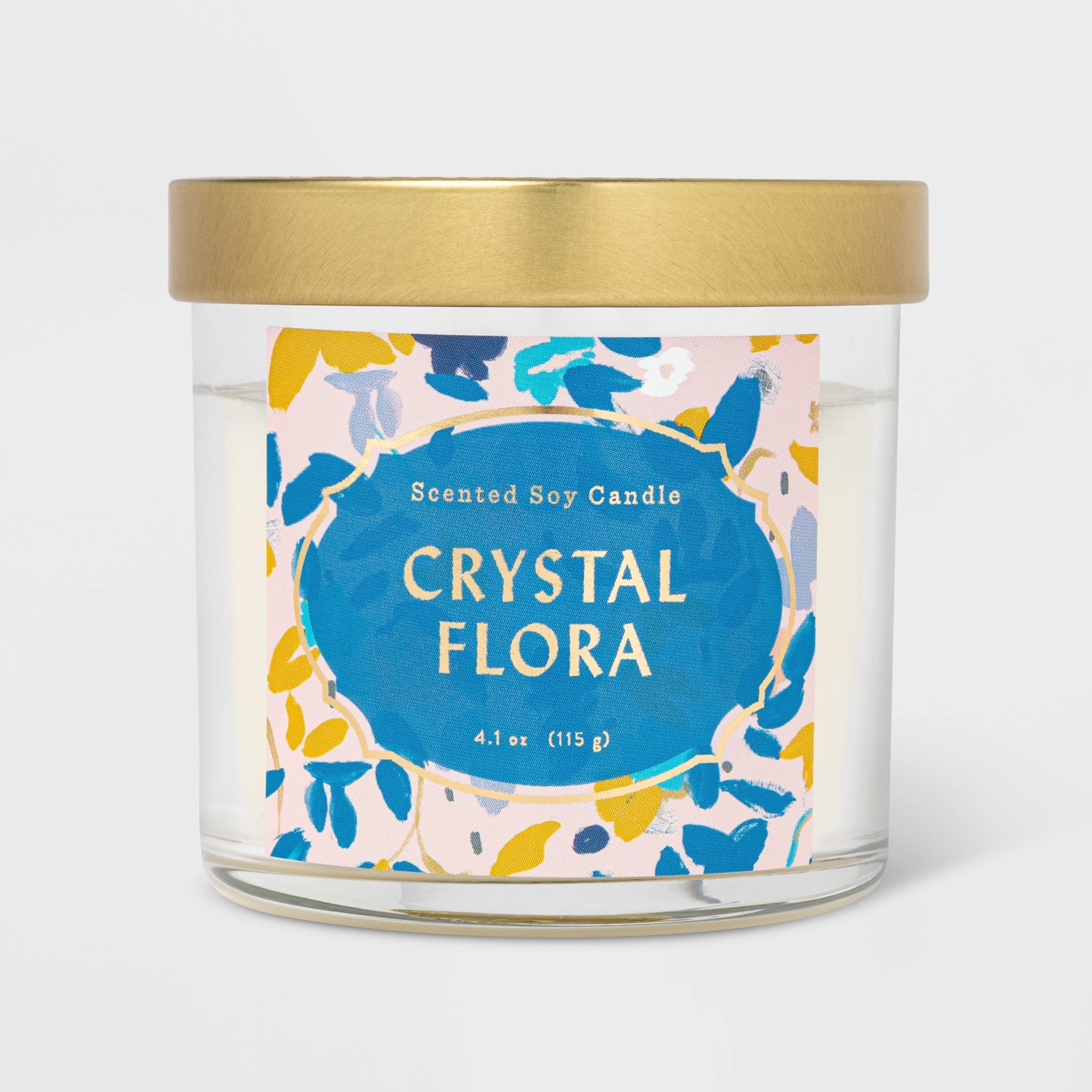 slide 1 of 2, Lidded Glass Jar Crystal Flora Candle - Opalhouse, 4.1 oz