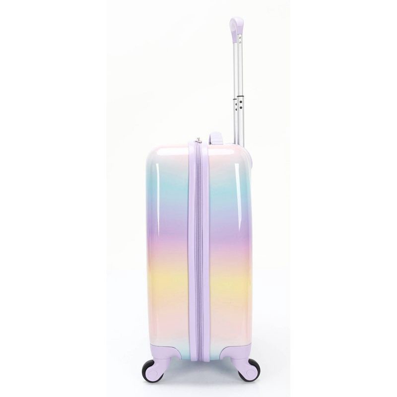 slide 5 of 9, Crckt Kids' Hardside Carry On Spinner Suitcase - Pastel Rainbow Ombre, 1 ct