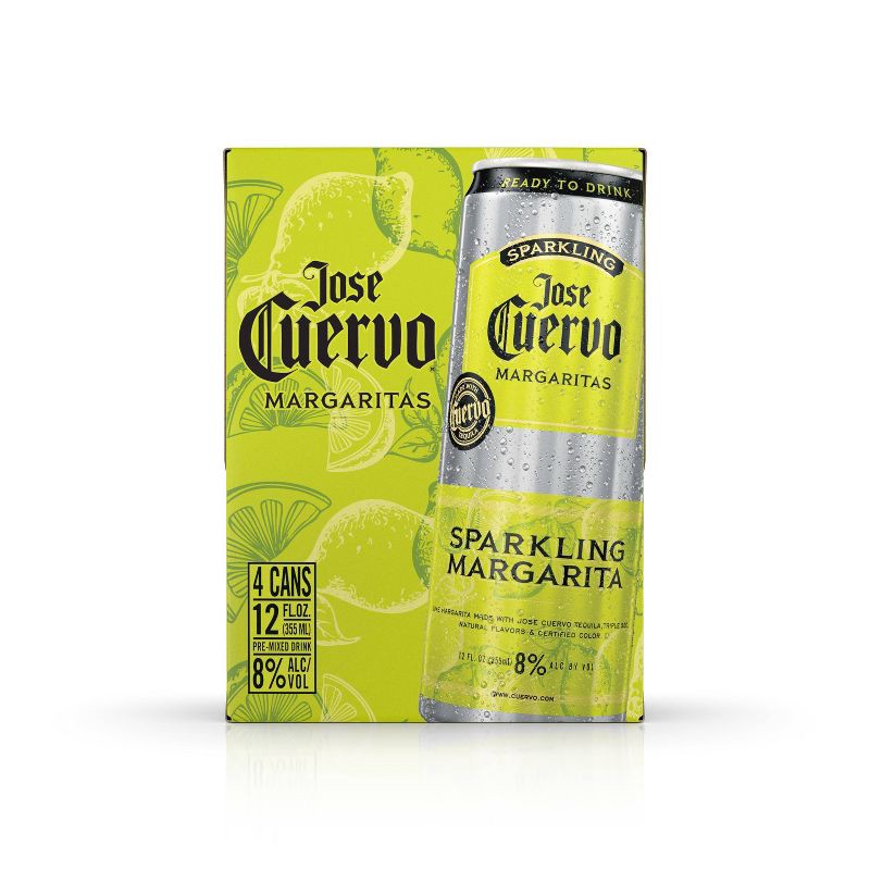 slide 6 of 8, Jose Cuervo Sparkling Margarita Cocktail - 4pk/12 fl oz Cans, 4 ct; 12 fl oz