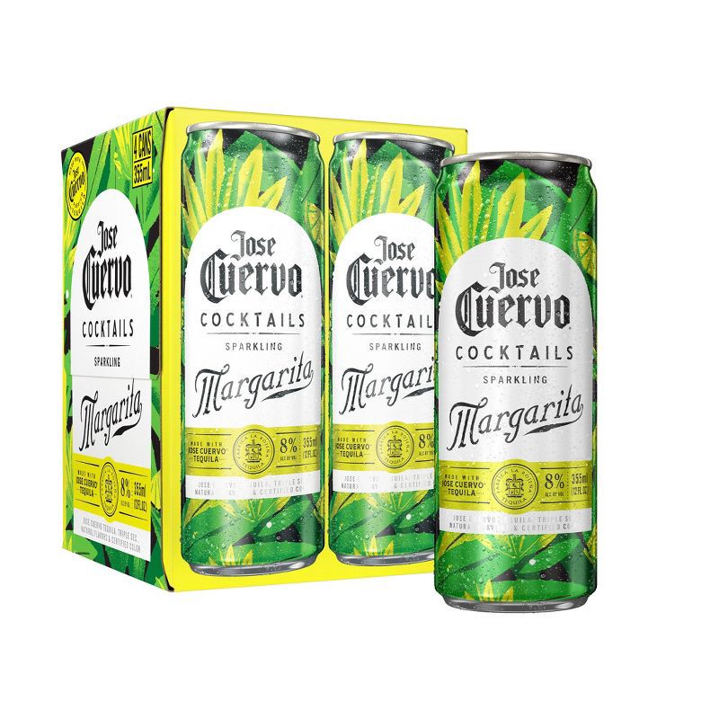 slide 8 of 8, Jose Cuervo Sparkling Margarita Cocktail - 4pk/12 fl oz Cans, 4 ct; 12 fl oz