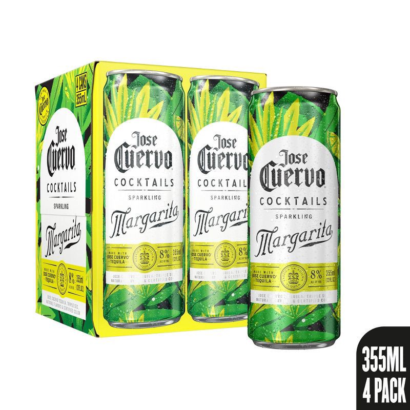 slide 3 of 8, Jose Cuervo Sparkling Margarita Cocktail - 4pk/12 fl oz Cans, 4 ct; 12 fl oz