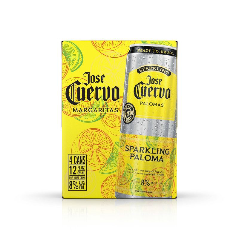 slide 5 of 7, Jose Cuervo Sparkling Paloma Cocktail - 4pk/12 fl oz Cans, 4 ct; 12 fl oz