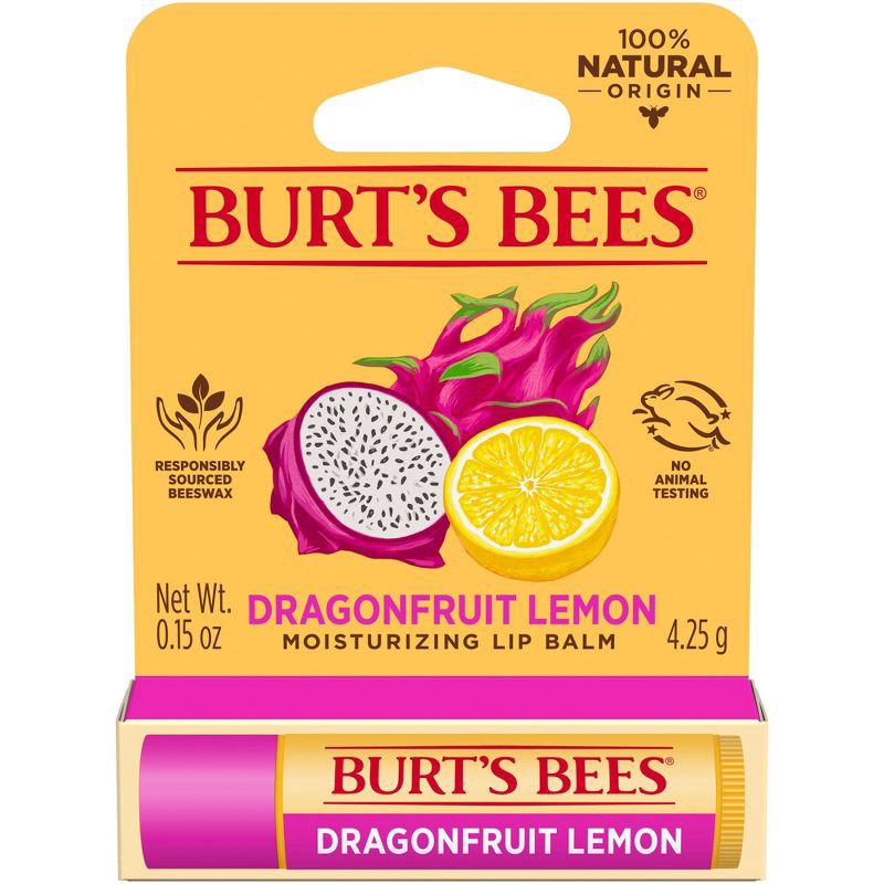 slide 11 of 13, Burt's Bees Dragonfruit Lemon Lip Balm - 0.15oz, 0.15 oz