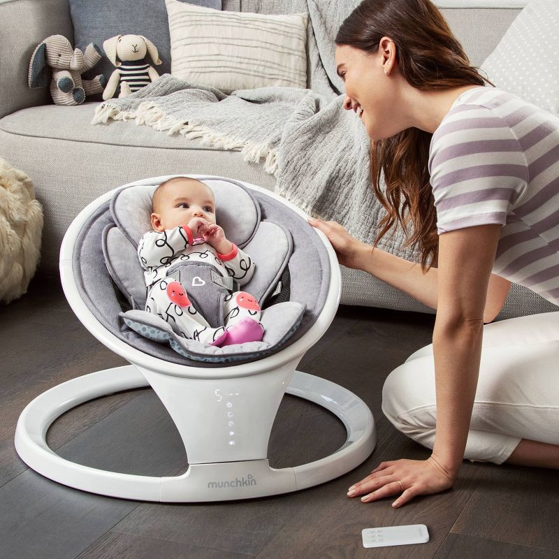 slide 2 of 11, Munchkin Bluetooth Enabled Baby Swing - White, 1 ct