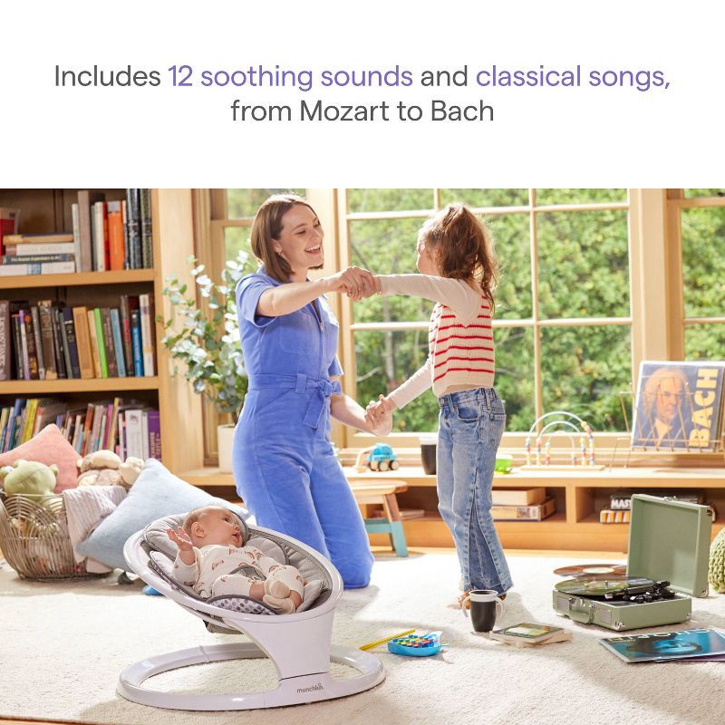 slide 4 of 10, Munchkin Bluetooth Enabled Baby Swing - White, 1 ct