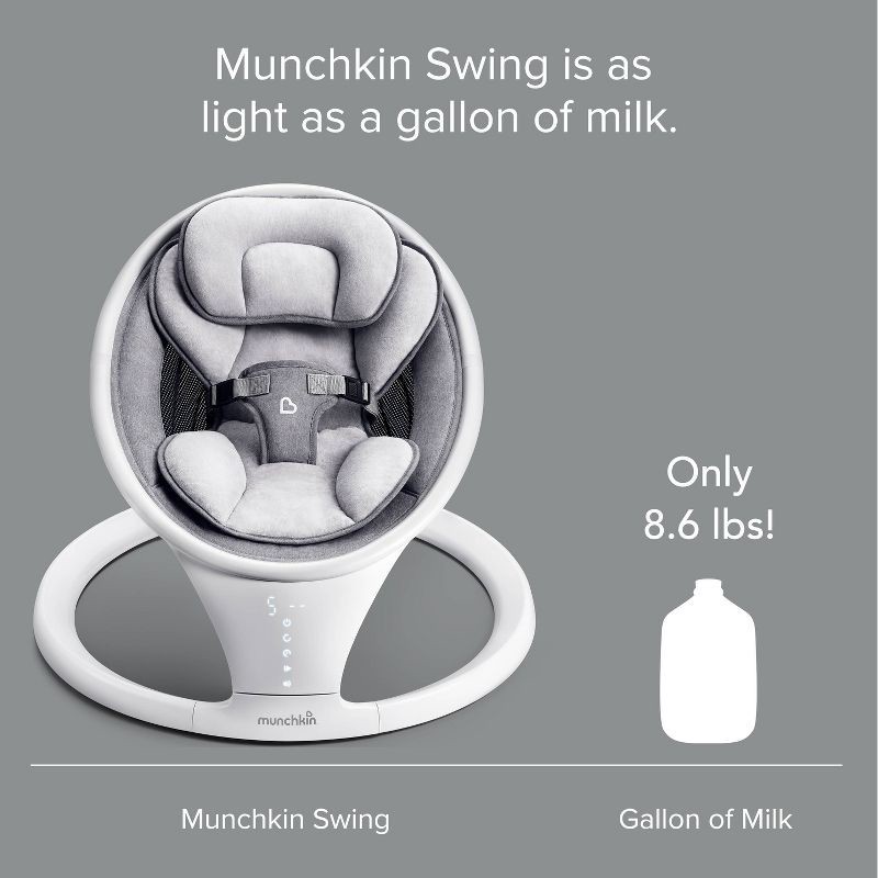 slide 5 of 11, Munchkin Bluetooth Enabled Baby Swing - White, 1 ct