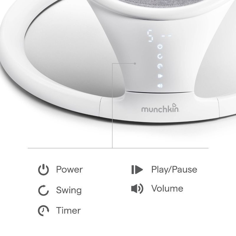 slide 7 of 10, Munchkin Bluetooth Enabled Baby Swing - White, 1 ct