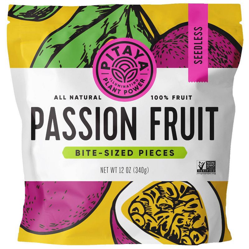 slide 1 of 5, Pitaya Foods Pitaya Plus Frozen Seedless Passion Fruit Cubes - 12oz, 12 oz