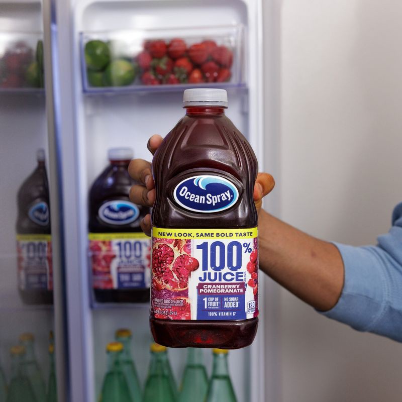 slide 9 of 12, Ocean Spray 100% Cranberry-Pomegranate Juice - 64 fl oz Bottle, 64 fl oz