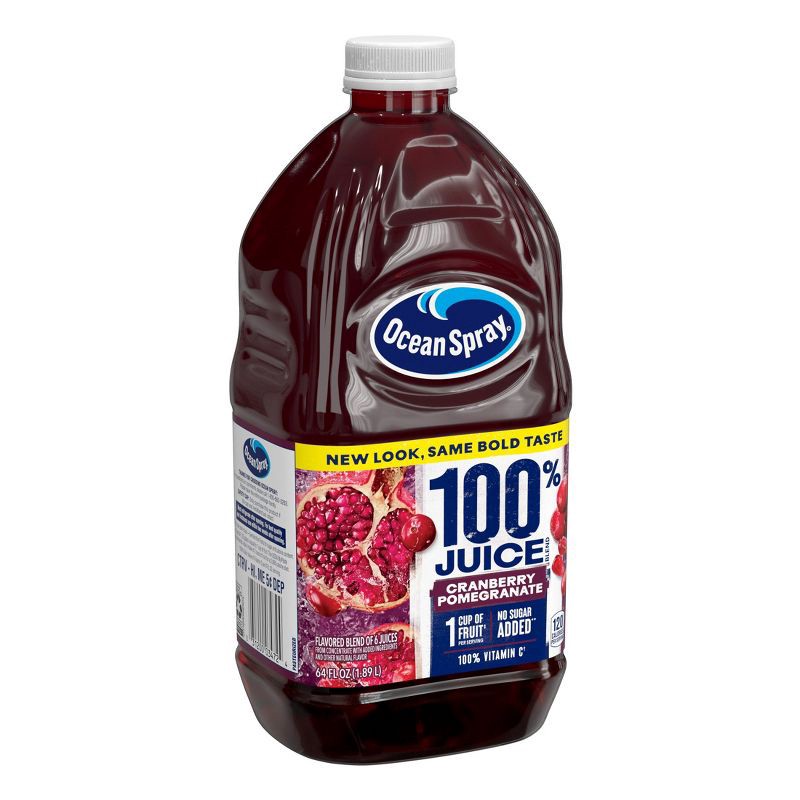 slide 12 of 12, Ocean Spray 100% Cranberry-Pomegranate Juice - 64 fl oz Bottle, 64 fl oz