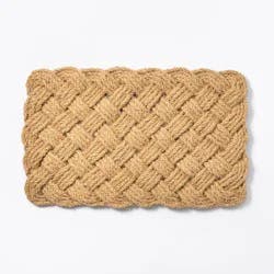 Threshold designed w/Studio McGee Lovers Knot Door Mat Neutral - Threshold™ designed with Studio McGee: Outdoor Coir High Pile Basket Weave 1'6"x2'6"
