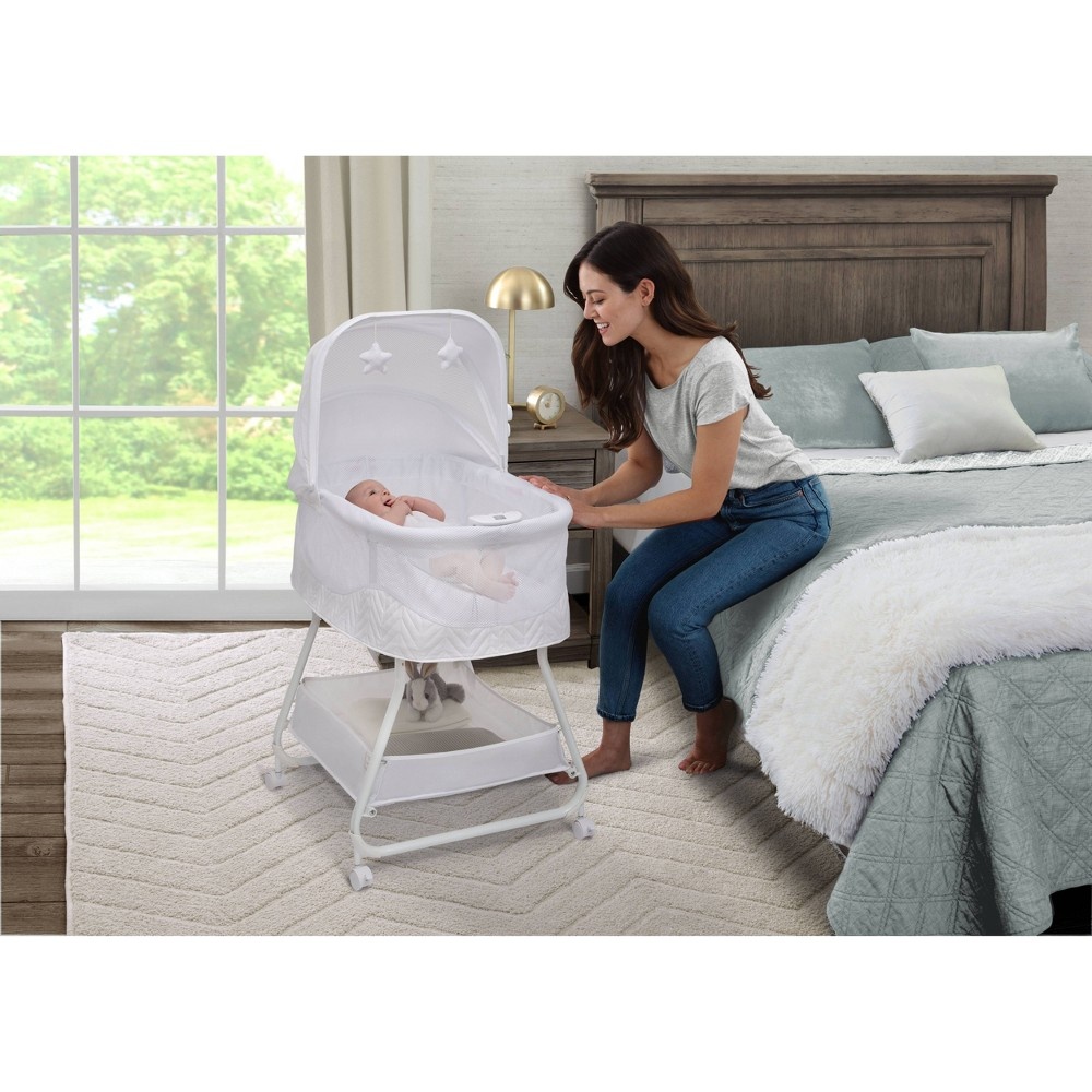 slide 2 of 7, Simmons Kids' Airflow Auto Motion Bassinet Billows, 1 ct