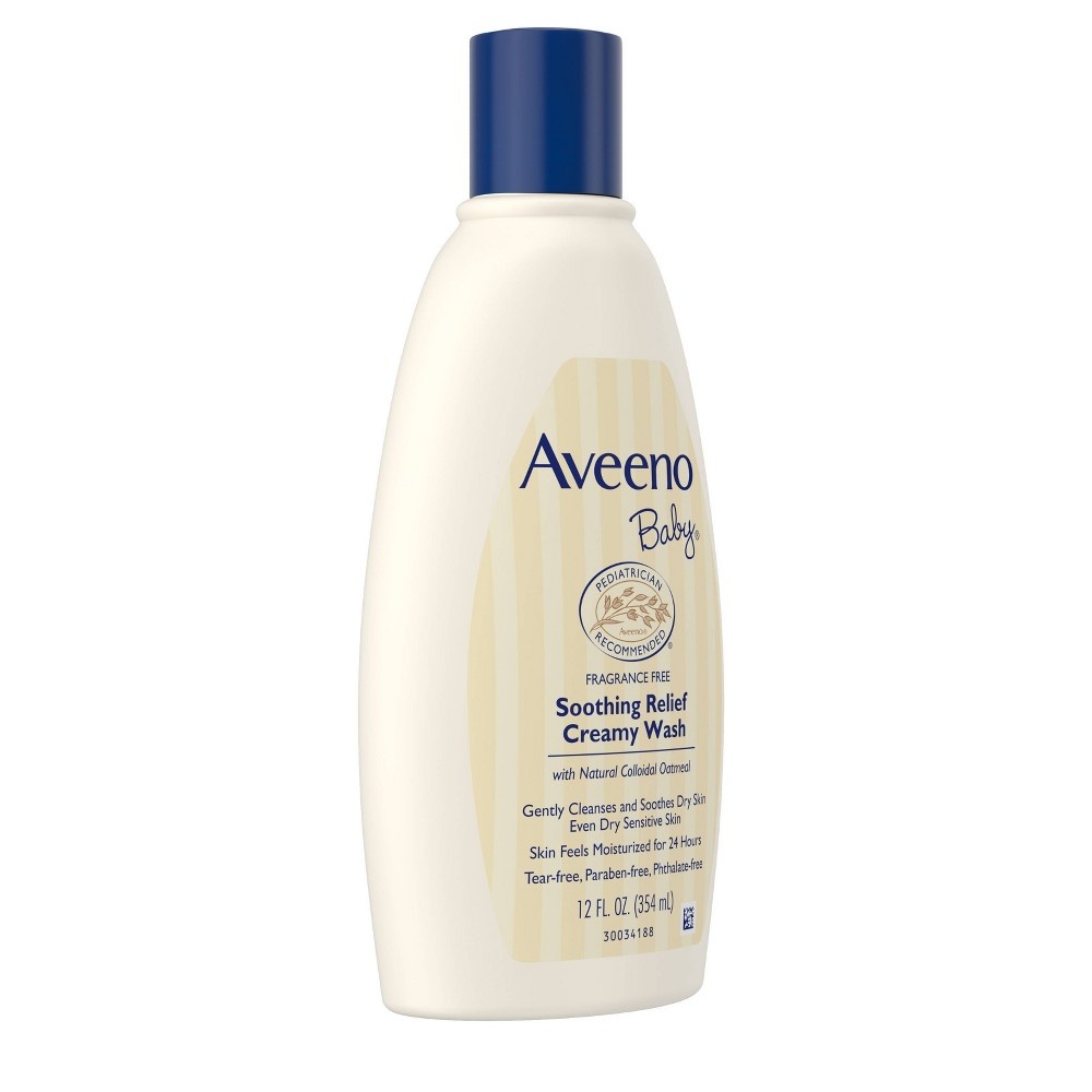 slide 3 of 7, Aveeno Baby Soothing Relief Creamy Wash, 12 fl oz