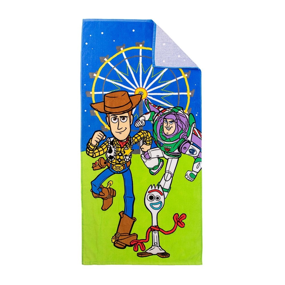 slide 2 of 4, Toy Story Ferris Wheel Beach Towel Blue - Disney, 1 ct