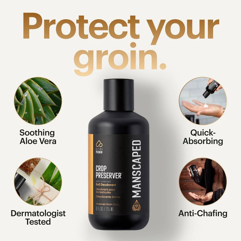 slide 3 of 7, MANSCAPED Crop Preserver Men's Groin and Body Deodorant, Male Care Hygiene Moisturizer - 6 fl oz, 6 fl oz