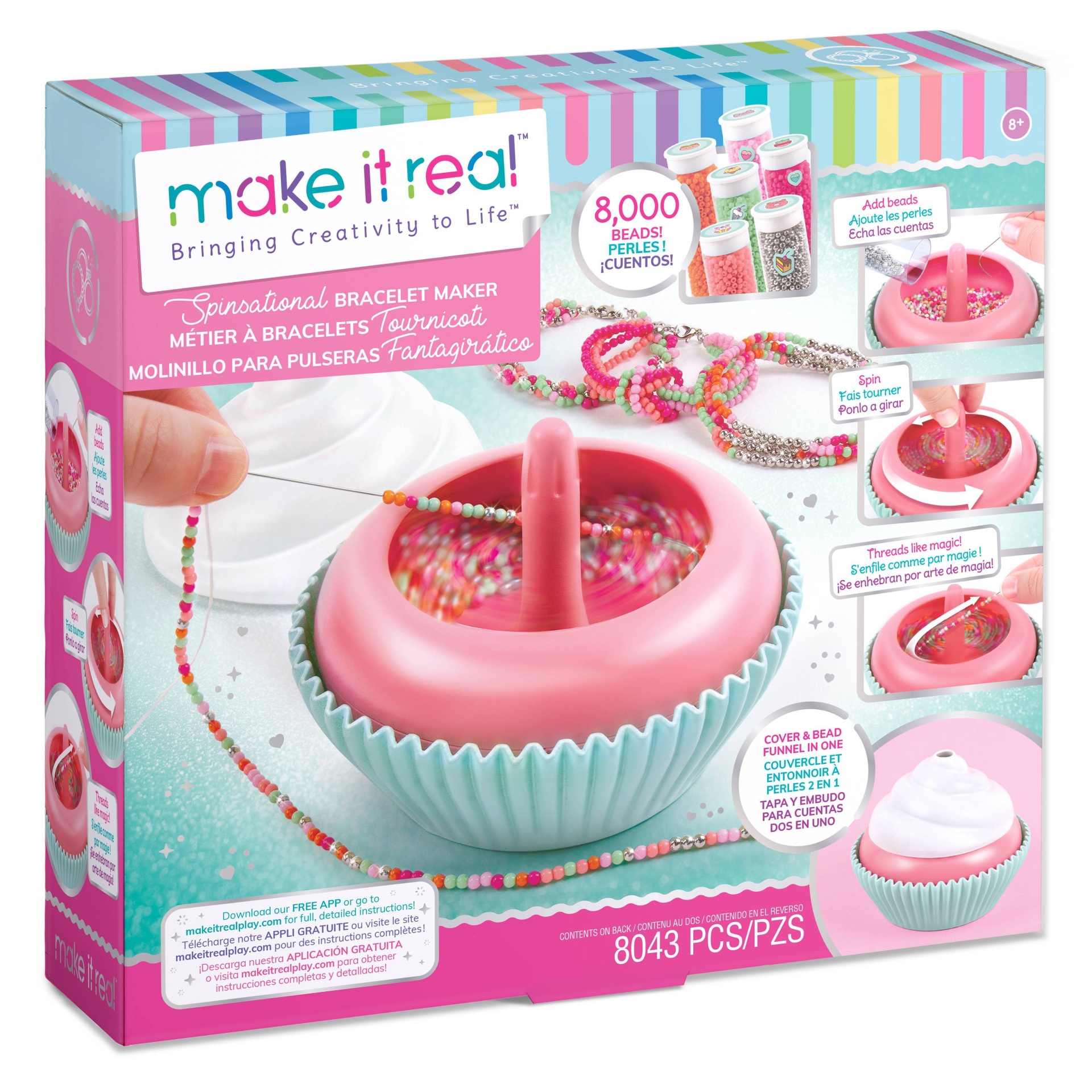 slide 1 of 9, Make It Real Spinsational Bracelet Maker Activity Kit, 1 ct