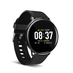 iTouch Sport Fitness Smartwatch 43mm - Black with Black Band