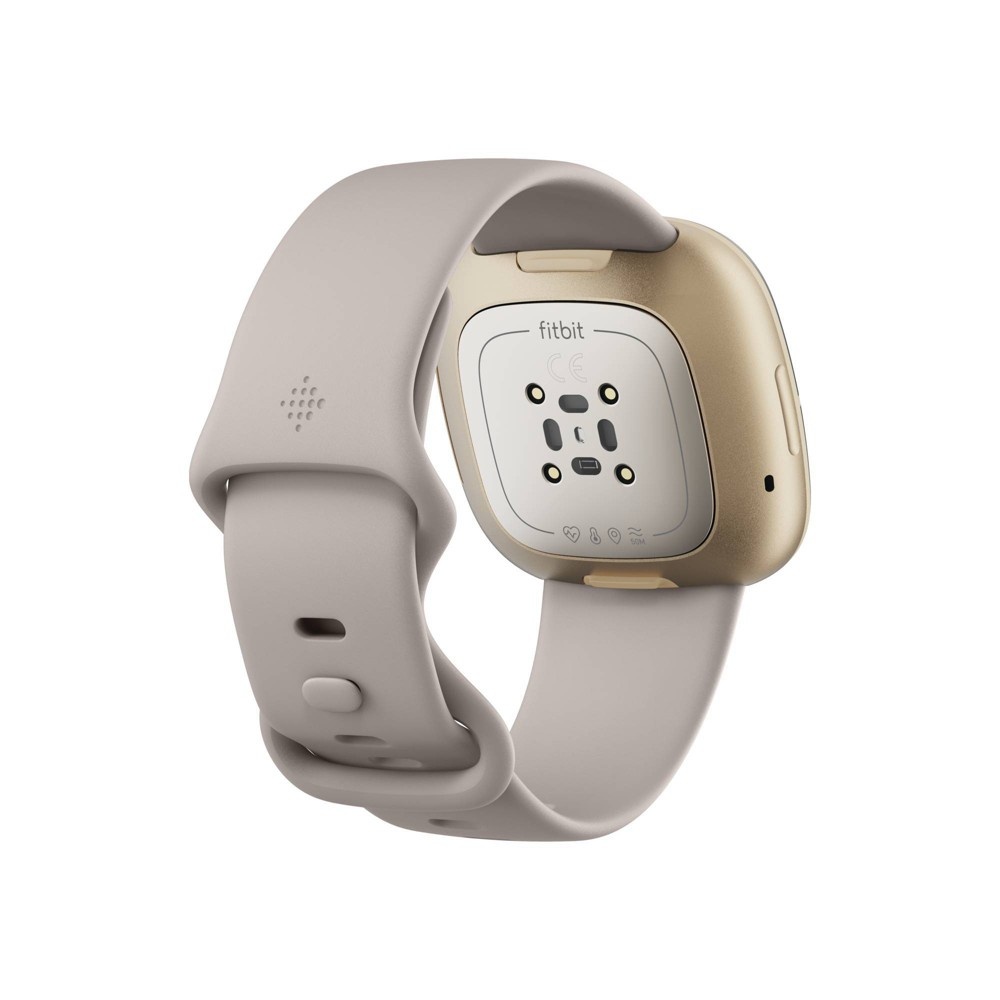 slide 4 of 6, Fitbit Sense Smartwatch - Soft Gold Stainless Steel with Lunar White Band, 1 ct
