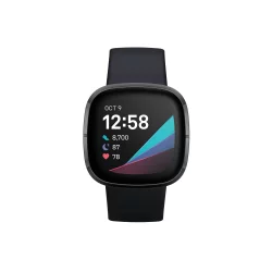 Fitbit Sense Smartwatch - Graphite Stainless Steel with Carbon Band