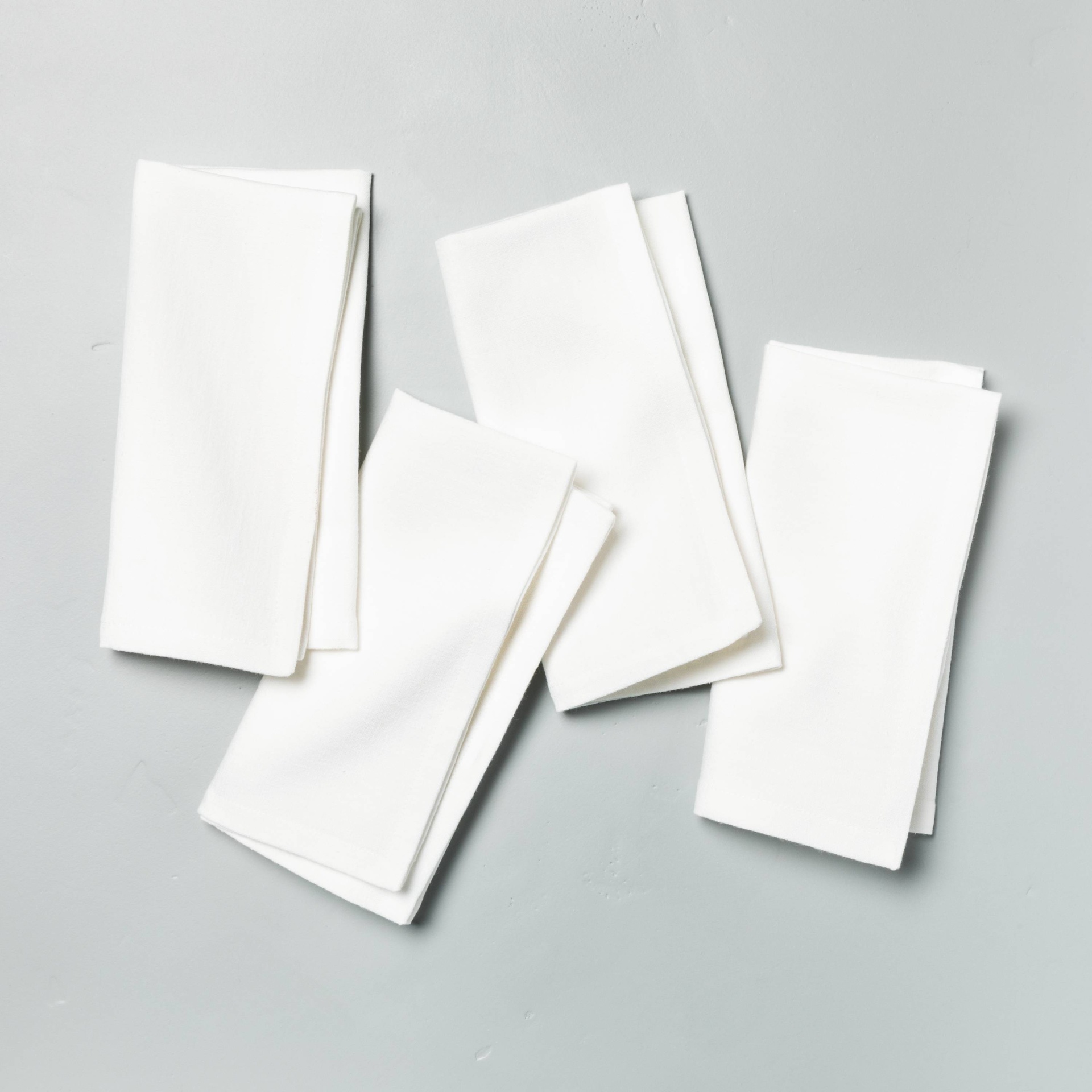 slide 1 of 5, 4pk Solid Cotton Napkin Set Sour Cream - Hearth & Hand with Magnolia, 4 ct