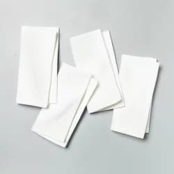 4pk Solid Cotton Napkin Set Sour Cream - Hearth & Hand with Magnolia