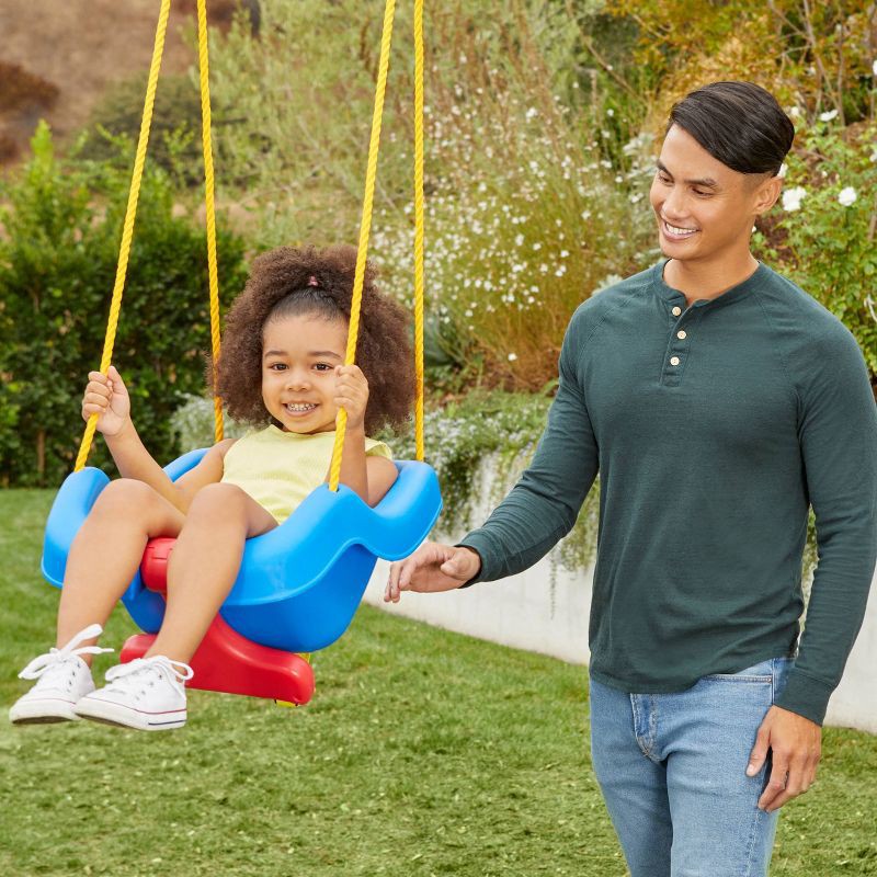 slide 6 of 6, Little Tikes 2-in-1 Snug 'n Secure Swing - Blue, 1 ct