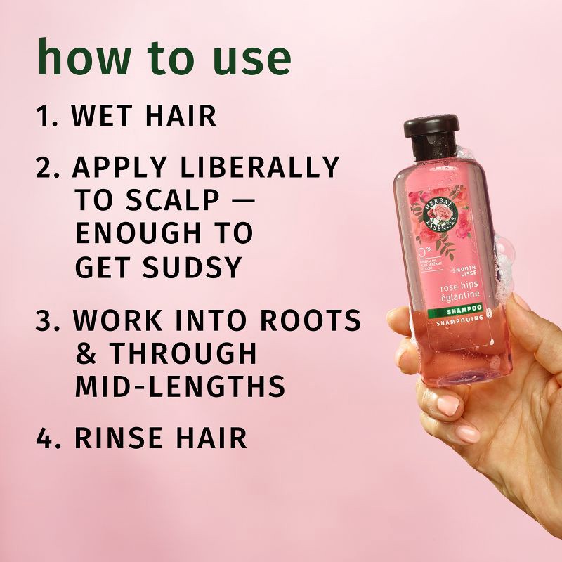 slide 8 of 9, Herbal Essences Travel Size Smooth Shampoo with Rose Hips & Jojoba Extracts - 3.38 fl oz, 3.38 fl oz