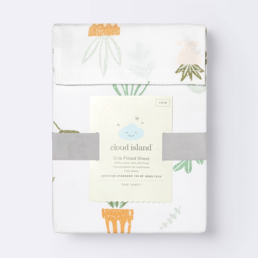 Fitted Crib Sheet Plants Cloud Island 1 ct Shipt