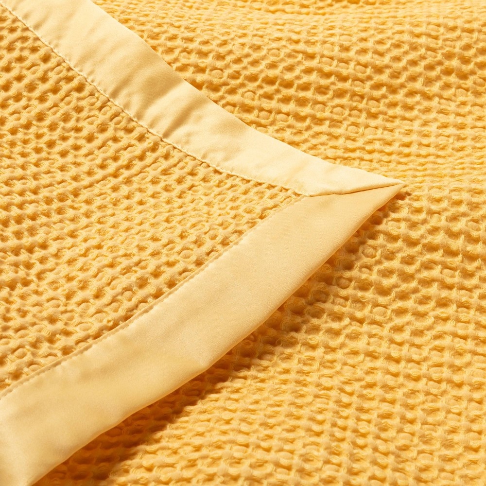 slide 3 of 4, Waffle Blanket - Cloud Island Mustard Yellow, 1 ct