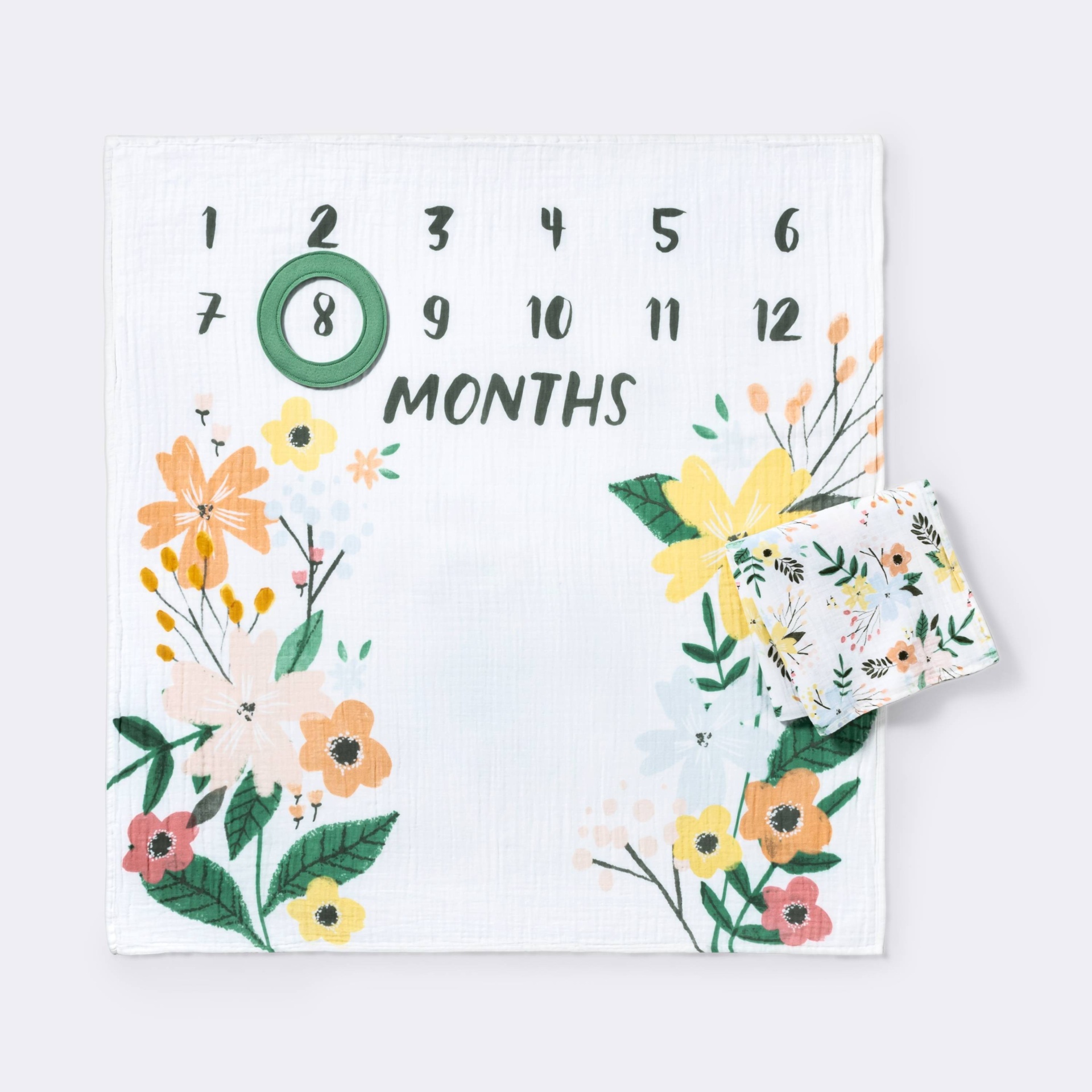 Muslin Blanket with Felt Frame Meadow Cloud Island 1 ct Shipt